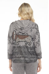 Inoah T330GSC COOKIE Hooded Long Sleeve Hi-Lo Hem Pullover