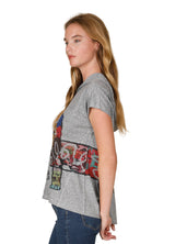 Inoah T427T FI FI FLUFF Grey Short Sleeve Hooded Doggy T-Shirt With Pockets