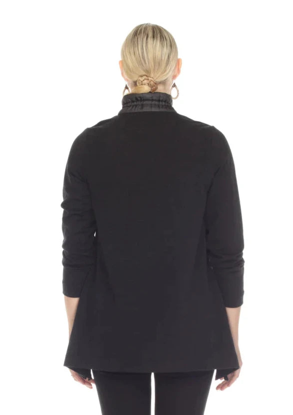 Terra T4524 Midnight Classic Sweater With Quilted Pockets and Wired Collar