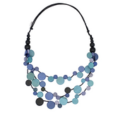 Sylca TG22N02BU Blue Multi Strand Millie Necklace