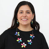 Sylca TG25N01MU Multicolor Prismatic Petals Necklace