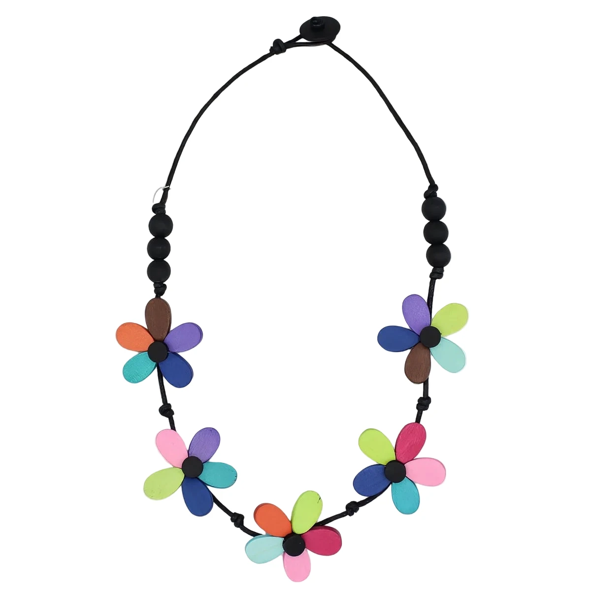 Sylca TG25N01MU Multicolor Prismatic Petals Necklace