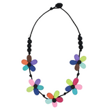 Sylca TG25N01MU Multicolor Prismatic Petals Necklace