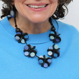 Sylca TG25N07BU Blue Cascading Blooms Necklace
