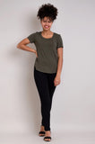 Blue Sky 45220611 KHAKI Tessa Short Sleeve Tee