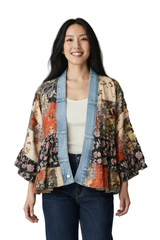 Shannon Passero 5474RM RUST MIX One Size Tiffany Tiered Cardigan