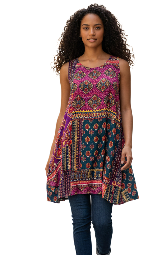 Windhorse Trading SD196PU PURPLE Shree Light Sundress