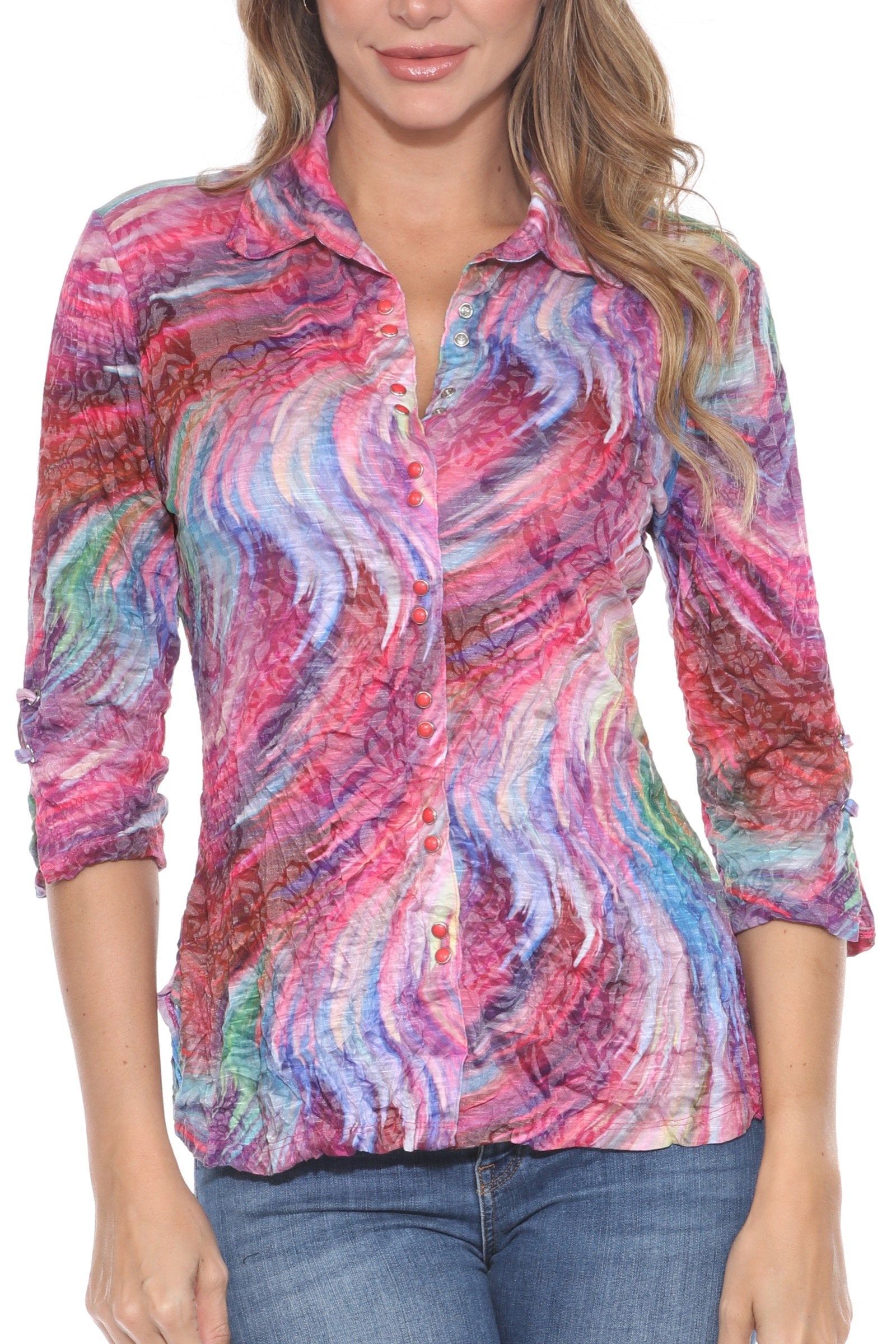 Carine BC15920VD Vibrant Dance Sabrina Shirt