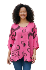 Transparente C6653-52FU FUCHSIA One Size Circle Top