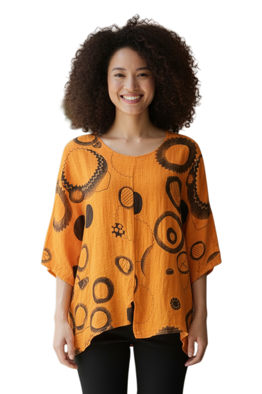 Transparente C6653-52MA MANDARINA One Size Circle Top