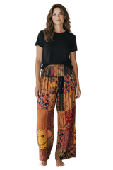 Windhorse Trading AP81RU RUST 100% Rayon Patchwork Anshee Trousers