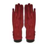 Mediterranean Concepts I720RD Red Suede Feel with 2 Large Buttons Texting Glove