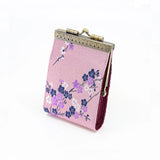 Cathayana CHR-72 MAUVE Cherry Blossom Brocade Card Wallet With RFID Protection