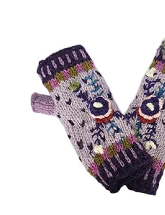 Kathmandu Imports WL-287PU PURPLE One Size Wool Hand Warmers