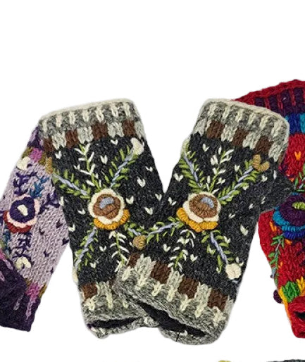 Kathmandu Imports WL-287BK BLACK One Size Wool Hand Warmers