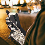 RainCaper G-M23 Fine Art Tiffany White Magnolia Womens Touch Screen Gloves