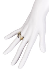 Zoey Simmons C JR1100S Floral Pattern 2-Tone Spinner Ring