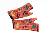 Rising Tide PU57-12OR ORANGE Fleece Lined Flower Embroidered Hand Warmers