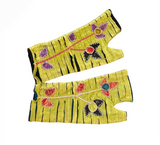 Rising Tide PU57-12YE YELLOW Fleece Lined Flower Embroidered Hand Warmers