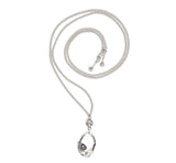 Chanour NN3560 Handmade Dark Rain Drop 925 Silver Plated Pewter Necklace