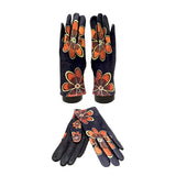 Mediterranean Concepts I623 Bold Floral Digital Print Texting Glove