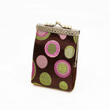 Cathayana CHR-21 Brown Polka Dots RFID Blocking Credit Card Holder/Case/Wallet