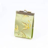 Cathayana CHR-6 LIGHT GREEN Dragonfly Brocade Card Holder with RFID Protection