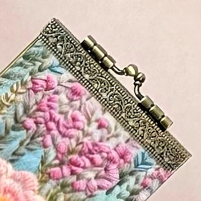 Cathayana CHR-C1 Digital Embroidery Floral Print Card Holder with RFID Protection