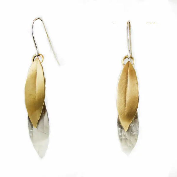 Whitney Designs E3513 Elegant Links Earrings Sterling and Brass