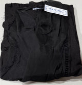 Dance In Paris 11108BK BLACK One Size Italian Linen Duster With Silk Frayed Edges