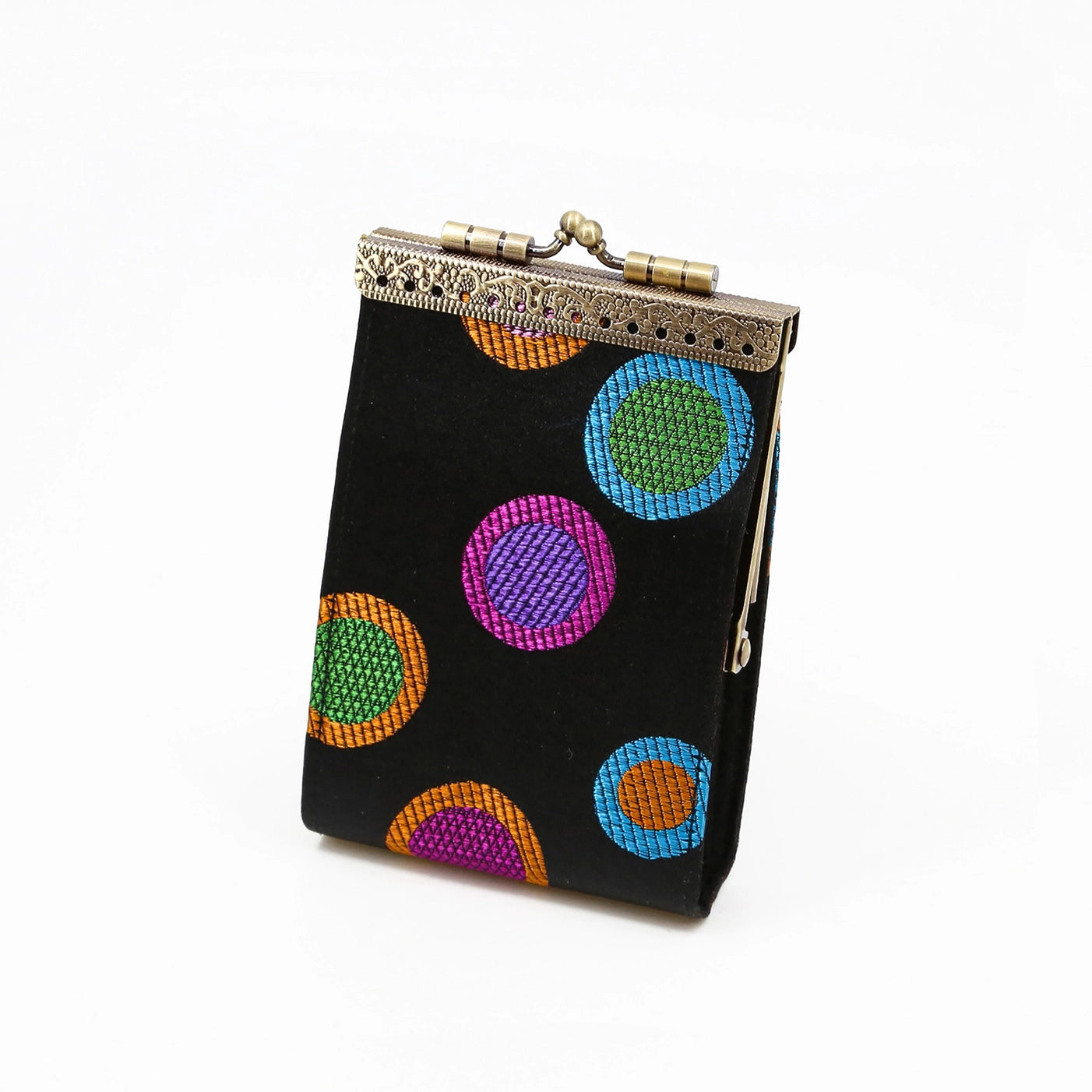 Cathayana CHR-20 Black Polka Dots RFID Blocking Credit Card Holder/Case/Wallet