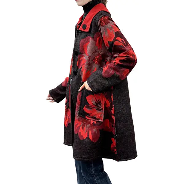 Winding River 390K-430 Flower Red Black Reversible Coat