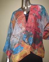 Cocoon House 853843 GLADE 100% Silk One Size Short Kimono Jacket