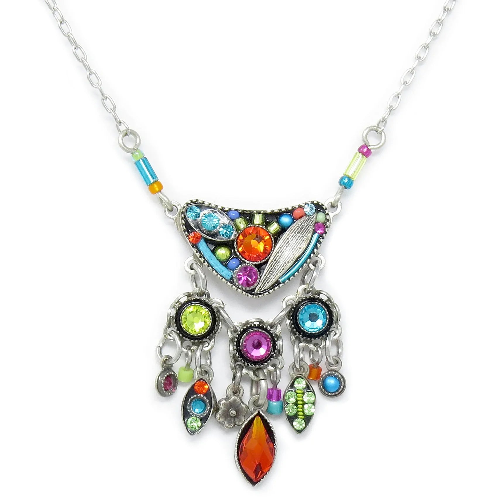 Firefly 9040-MC Multicolor Botanical Elaborate Necklace