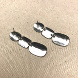 Marjorie Baer E0267FP Concave Disc Square and Oval Post Earring