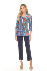 Carine BC24704 INDIGO CASCADE Sabrina Shirt