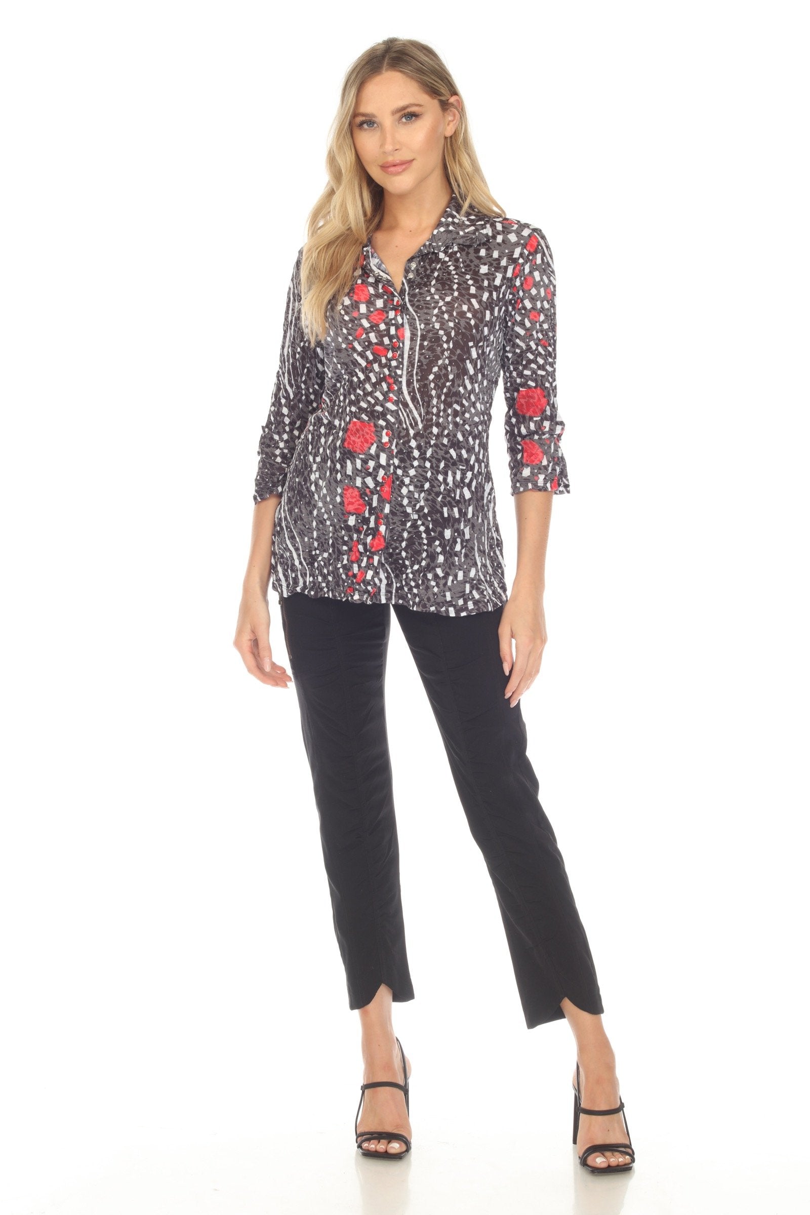 Carine BC24607RC Red Chips Sabrina Shirt