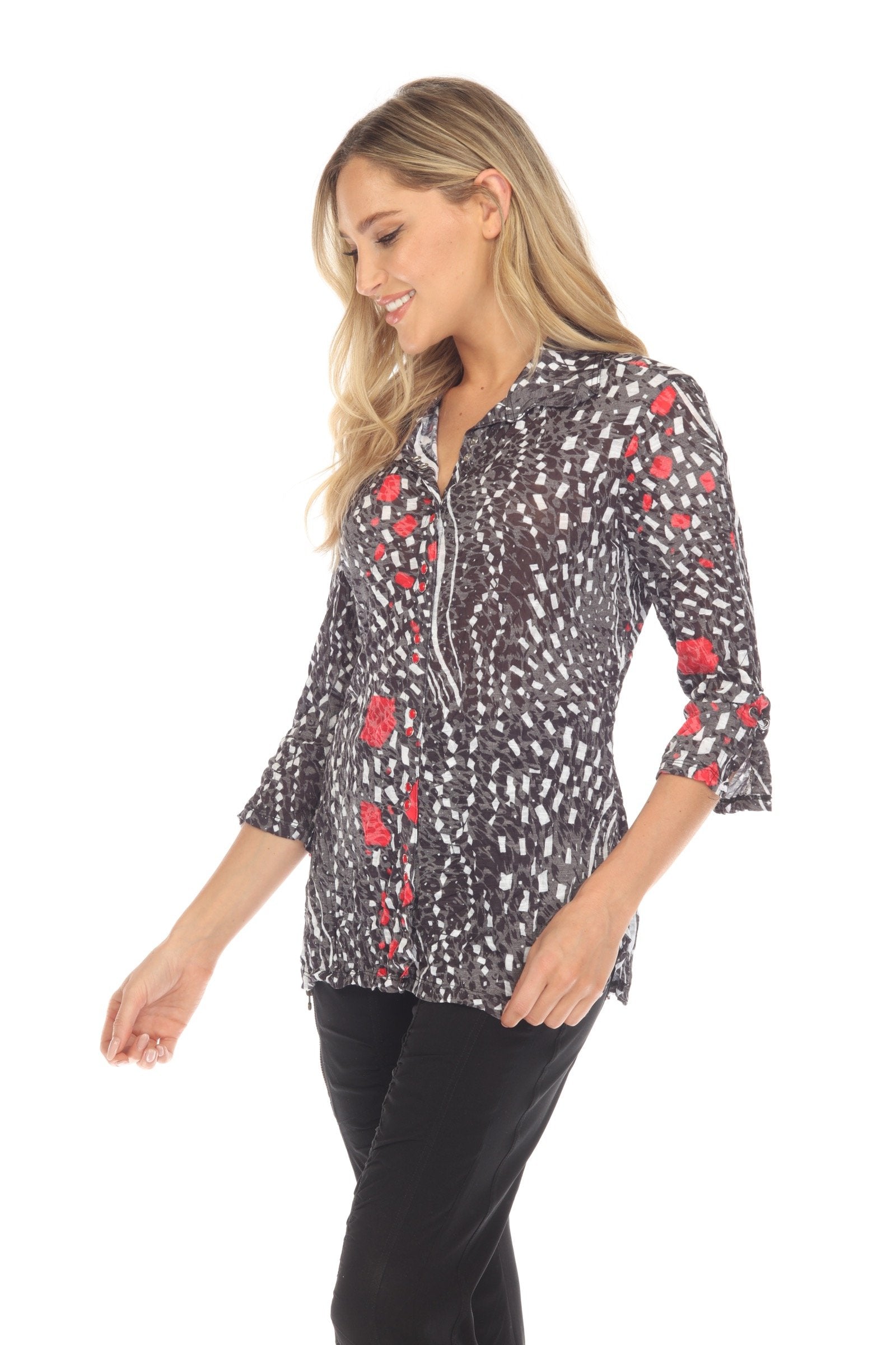 Carine BC24607RC Red Chips Sabrina Shirt