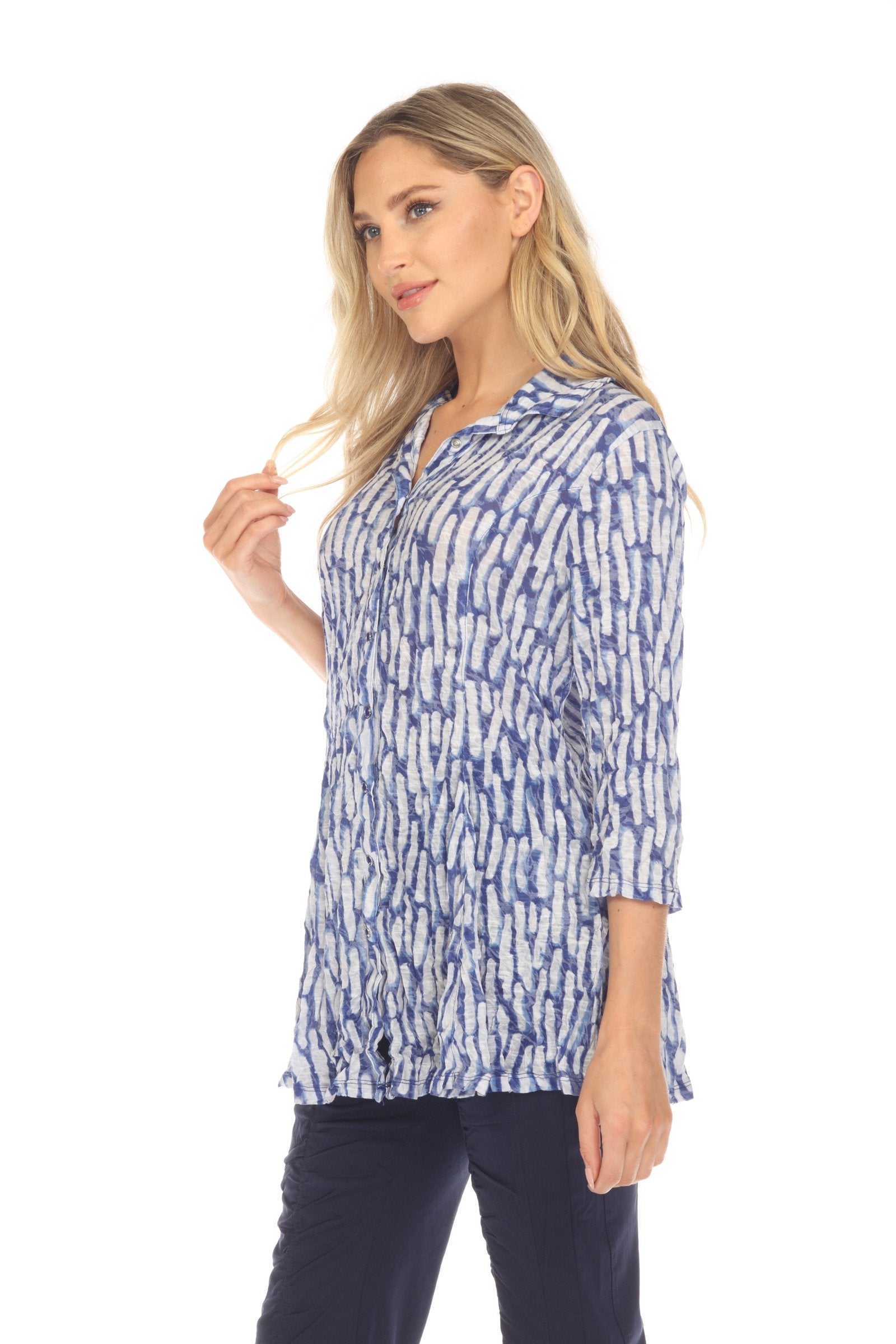 Carine BS24985 BLUE TRACE Selena Shirt