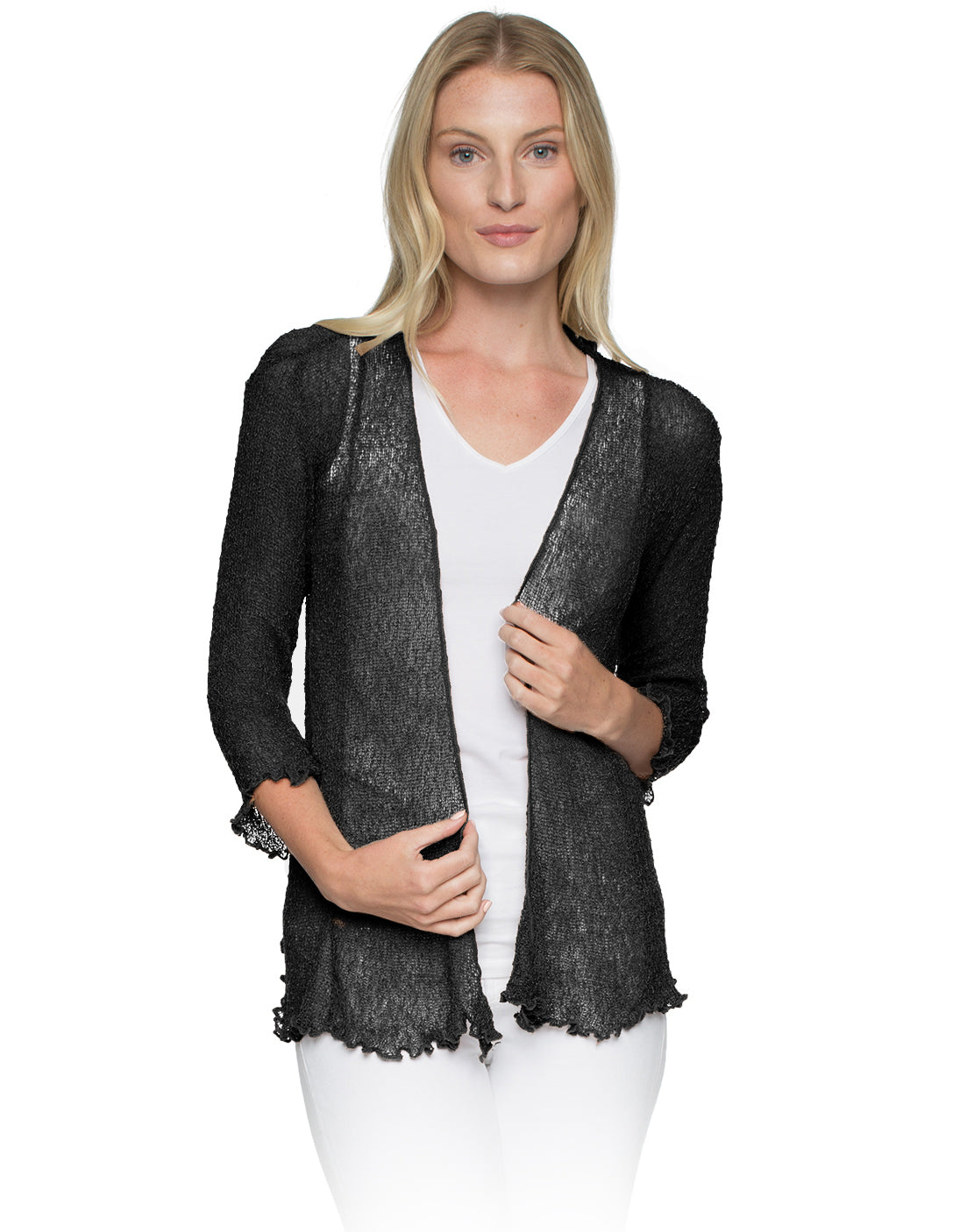 Lost River 869-1K BLACK Tissue Knit One Size Maui Jacket