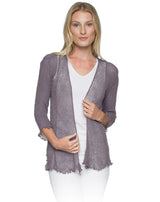 Lost River 869-124 GRAY LAVENDER Tissue Knit One Size Maui Jacket