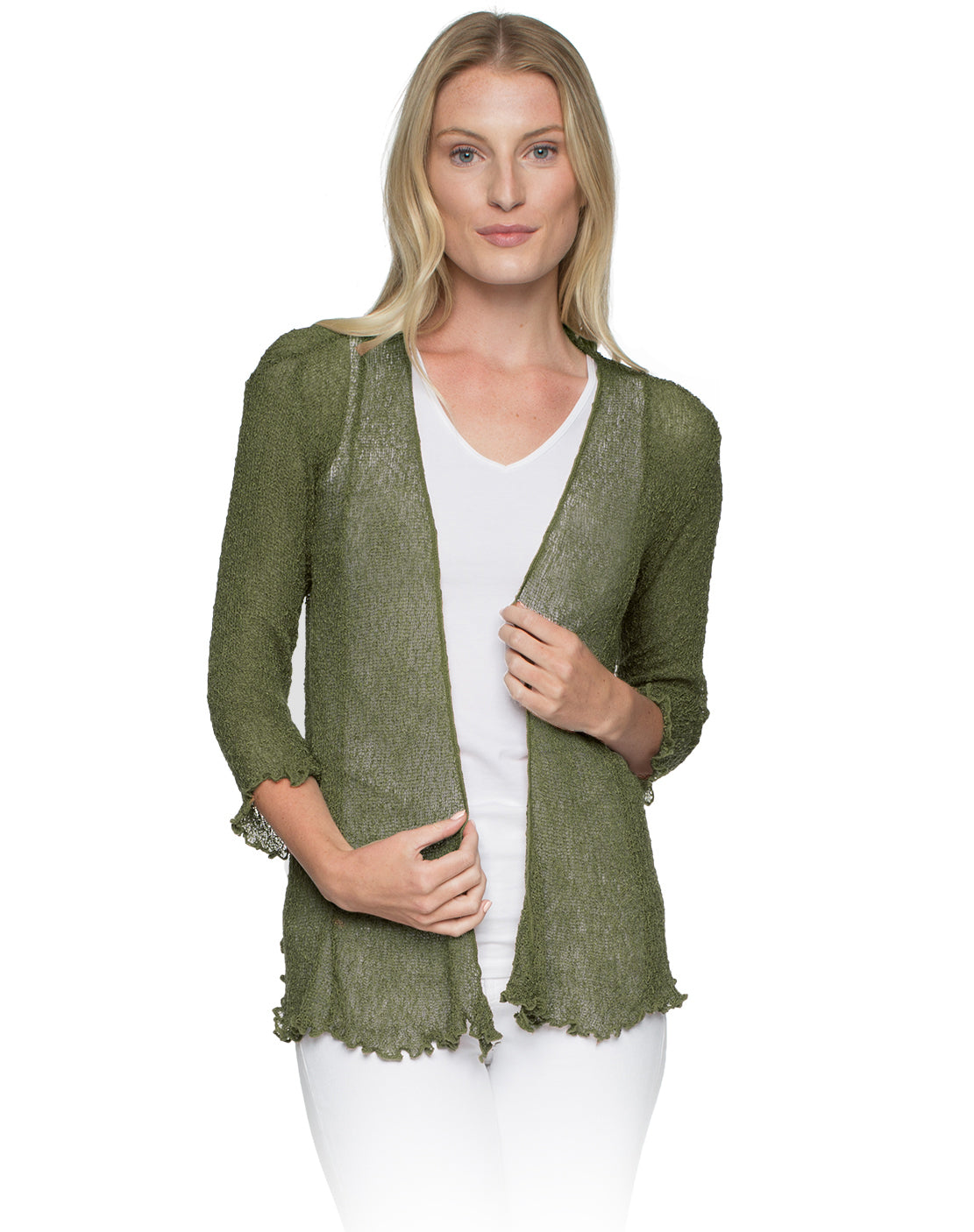 Lost River 869-16 KHAKI Tissue Knit One Size Maui Jacket