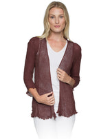 Lost River 869-26 RAISIN Tissue Knit One Size Maui Jacket