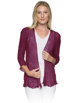 Lost River 869-47 BURGUNDY Tissue Knit One Size Maui Jacket