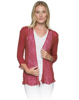 Lost River 869-6 POMEGRANATE Tissue Knit One Size Maui Jacket
