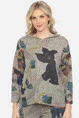 Inoah T515CNR ROCKY Brushed Long Sleeve Crew Neck A-Line Top