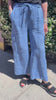 Tempo Paris 558AD Denim 100% Wash Linen Pull On Cargo Pants