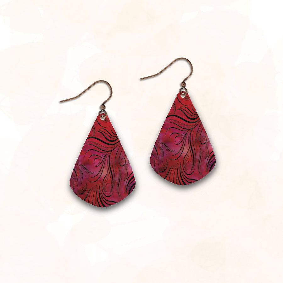 DC Designs ROJE Red Wind UV Giclée Printed Earrings