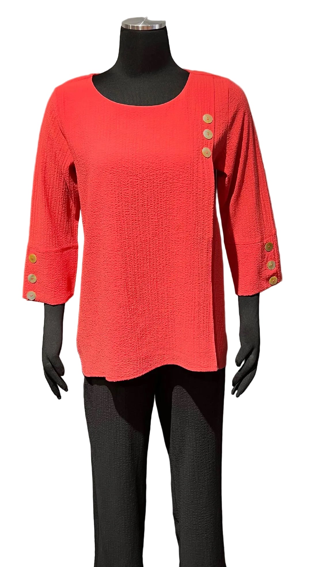 Toofan C52-WM WATERMELON Double Layer 3 Button Tunic