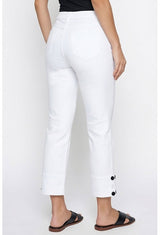 Ethyl Z4WHTWB White Button Cuff Pants